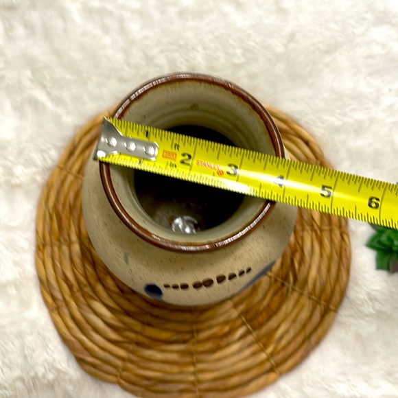 Vintage Tonala Large Pottery Vase Hand Painted Bird Mexico Flower - Picture 8 of 9